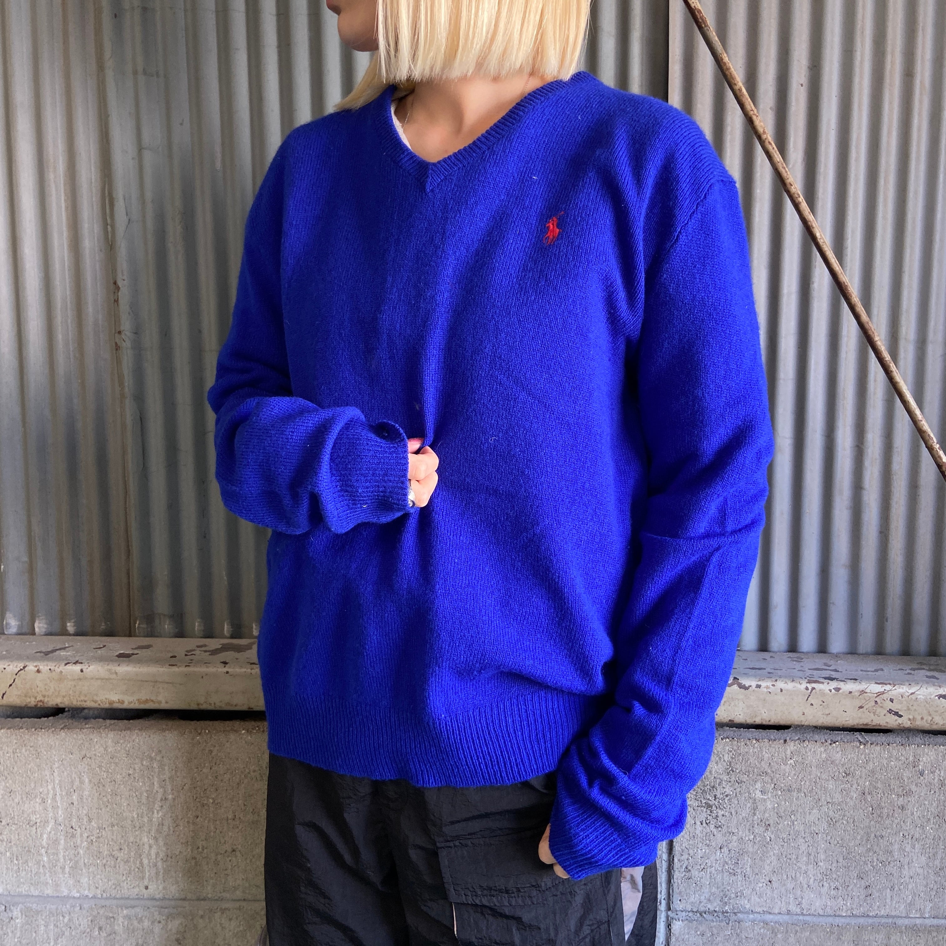 Polo by Ralph Lauren オールドラルフローレン Vネック ウールニット 