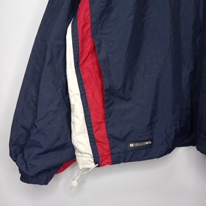 ホロウェイ　Vネック　ナイロンプルオーバー　オーバーサイズ　刺繍ロゴ　XL