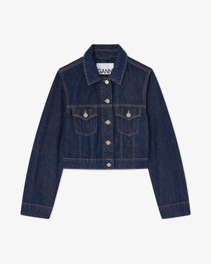 【GANNI】Rinse Denim Cropped Jacket