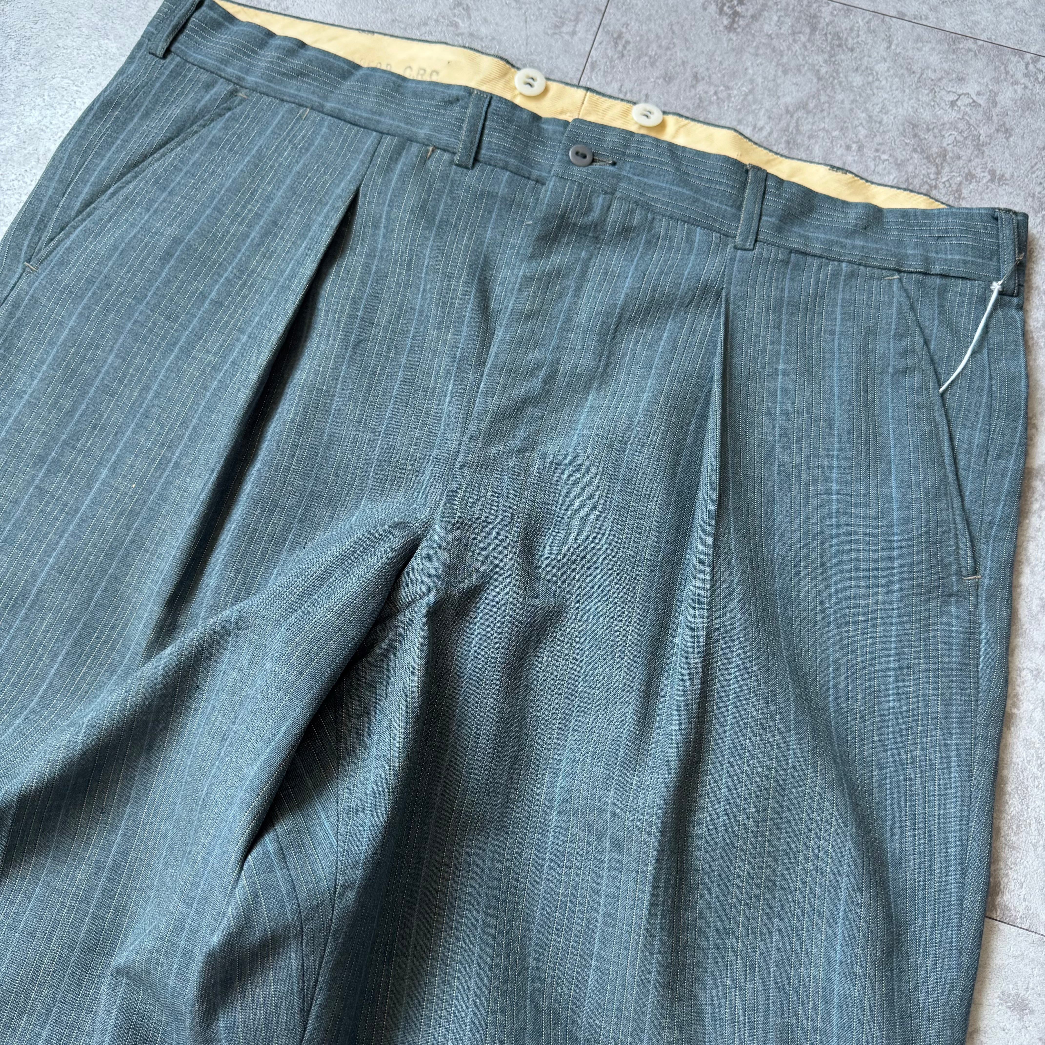 1950's US Vintage Stripe Tuck Slacks / 50年代 アメリカンビンテージ