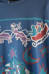 Marimekko blue Christmas dress t-shirt