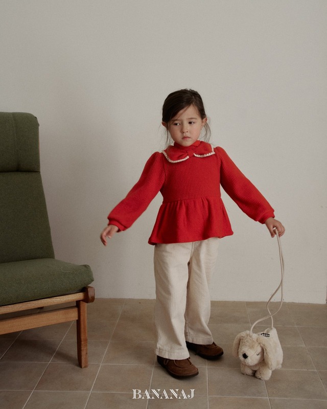 予約 Ribbon waffle collar tie [BANANA J]