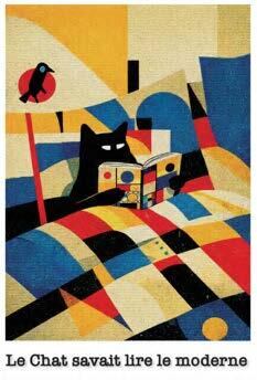 George Bayer "Le Chat could read modern" Original