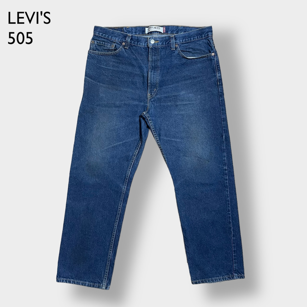 LEVI'S 505 デニム ジーンズ ジーパン W38L30 メキシコ製 ビッグサイズ ダボパン レギュラーフィット リーバイス 濃紺 インディゴ US古着