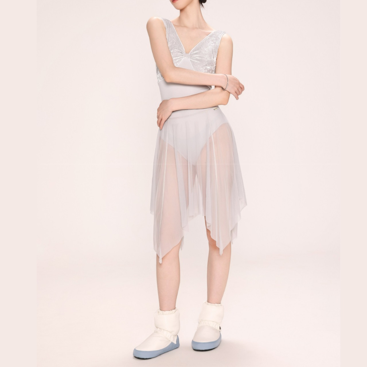 ベルベット Vネック レオタード 2色展開 L1308