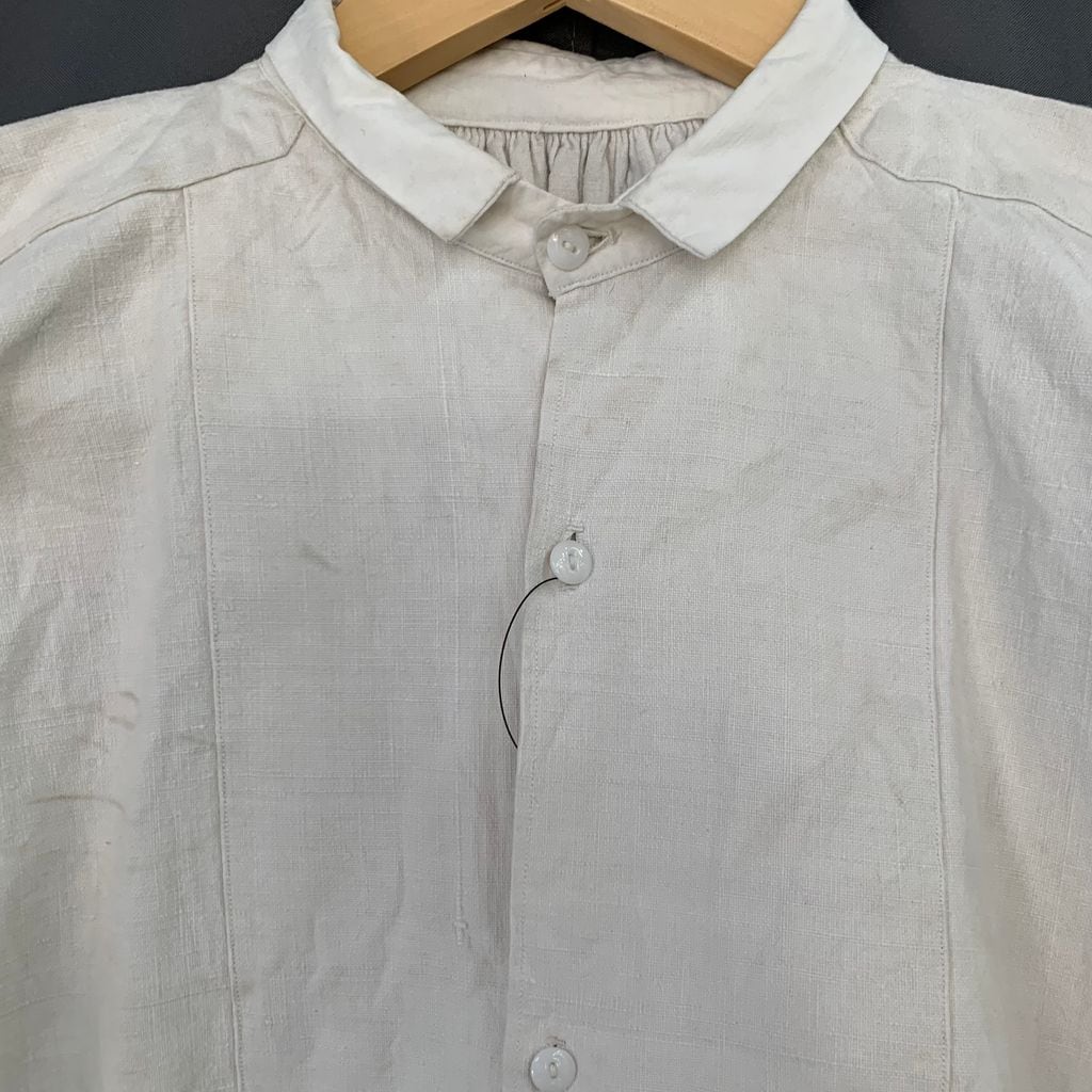 20s アンティーク French Linen フレンチ リネン スモックシャツ