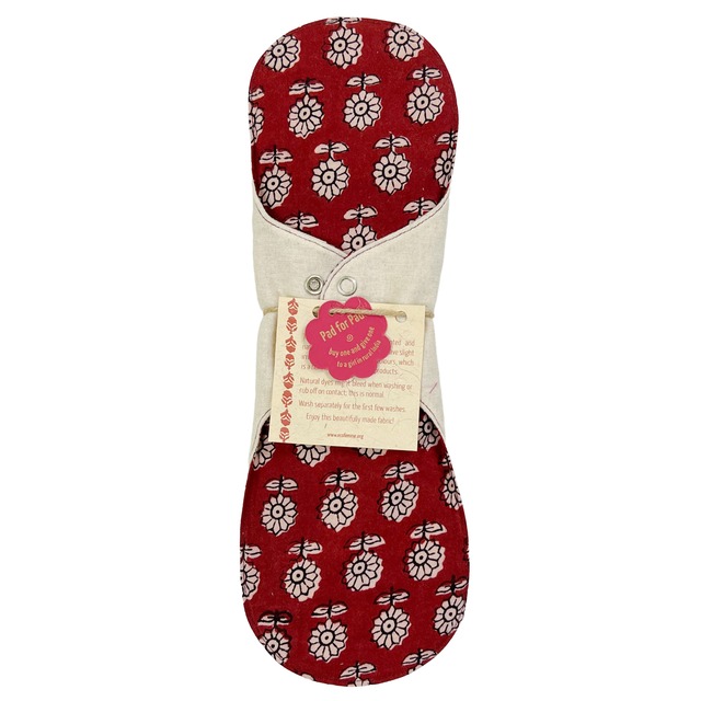 夜用スーパー用 防水あり 布ナプキン 肌面無漂白 オーガニック フェアトレード Eco Femme