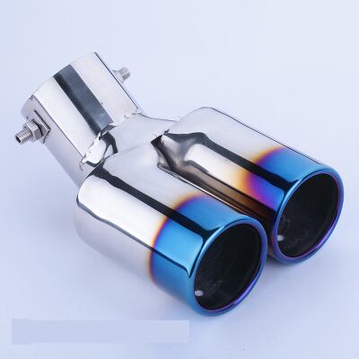 マフラーカッター チタン 排気管 下向き 2本出し 垂直カット ステンレス テールパイプ