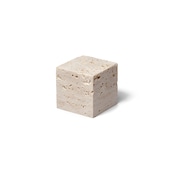 MARBLE DISPLAY CUBE - Roman Travertine × Small