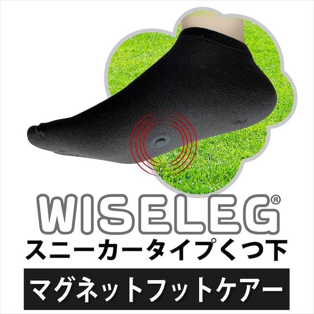 送料込み【管理医療機器】マグネットフットケアーWISELEG(ワイズレック）スニーカータイプ くつ下 　磁気ソックス