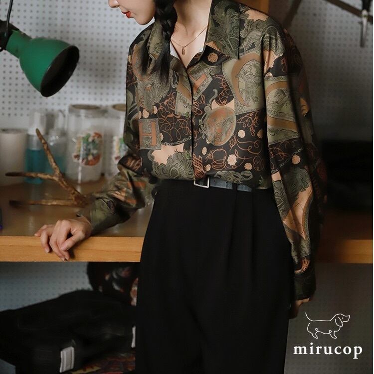 ヴィンテージ柄シャツ [A1004] | mirucop（ミルコップ）