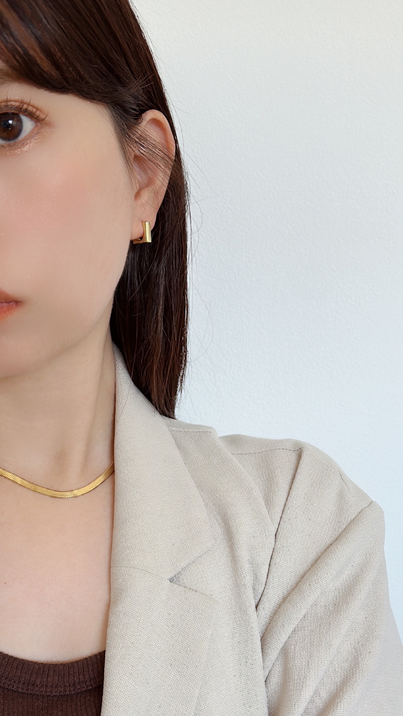 S925 プチスクエアピアス