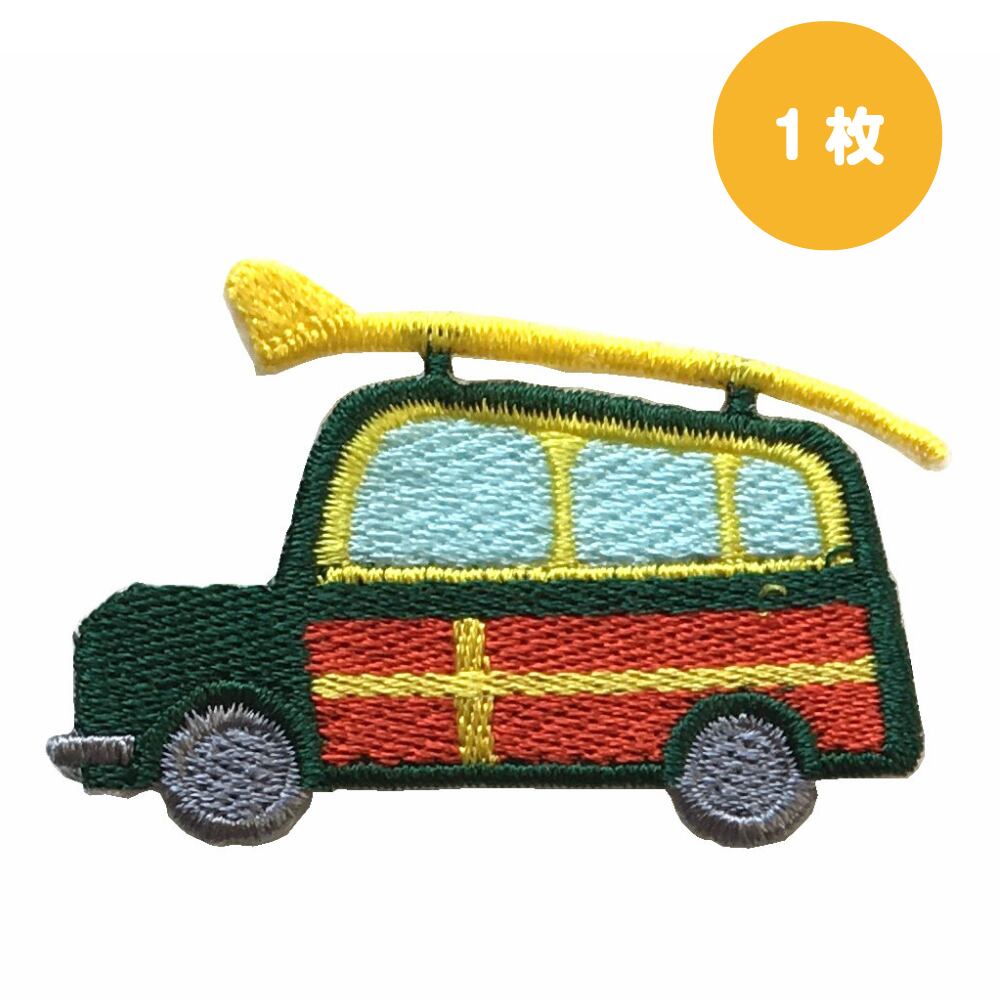 オリジナル ワッペン ウッディーカー 車 Lサイズ 1枚 日本製