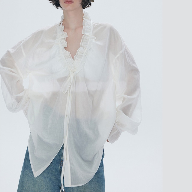 Oversized multi color tied check shirt A00127