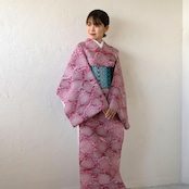 「燃ゆる惑星」ドット×ドット〜洗えるきもの(シルジェリー)〜