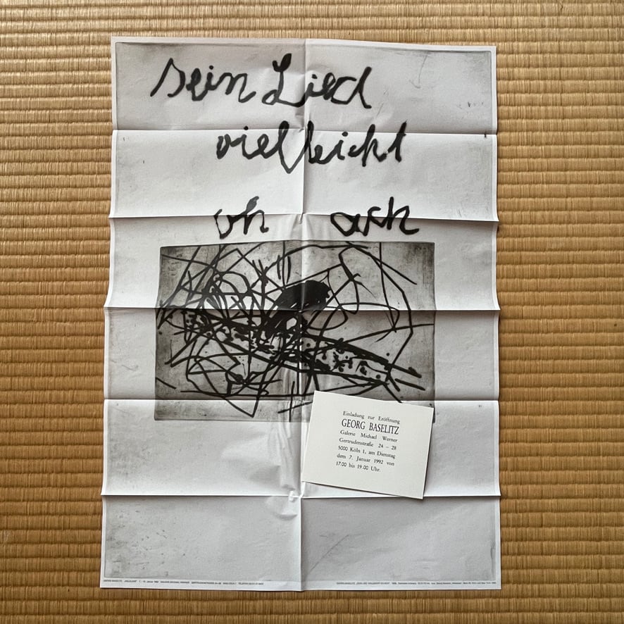 【インヴィテーション・エフェメラ】バゼリッツ Georg Baselitz Malelade Michael Werner 1992  [3100181]