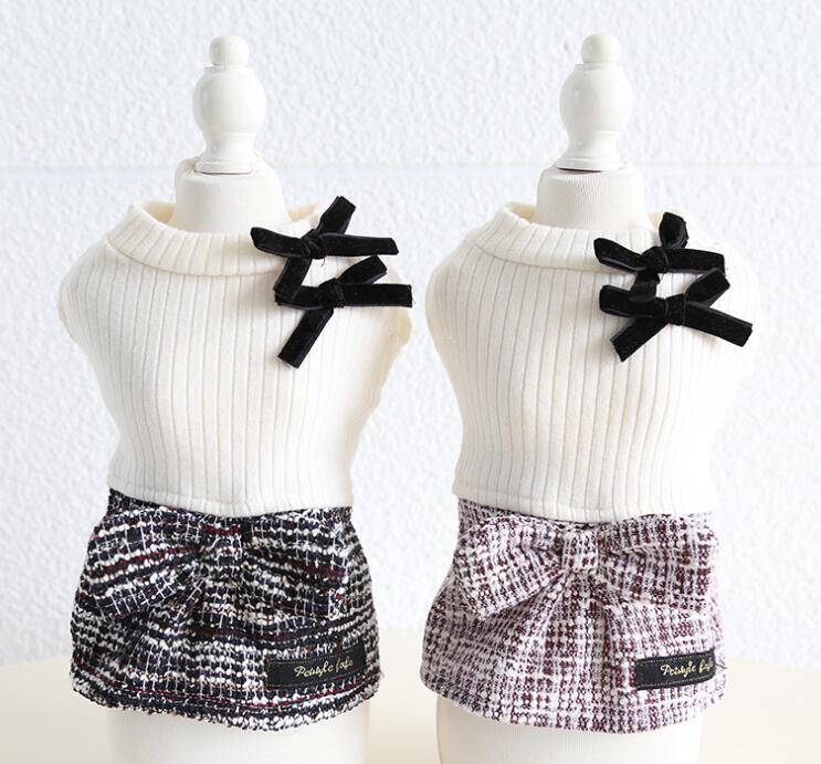 《予約》№3102223 リボンの切り返しワンピース