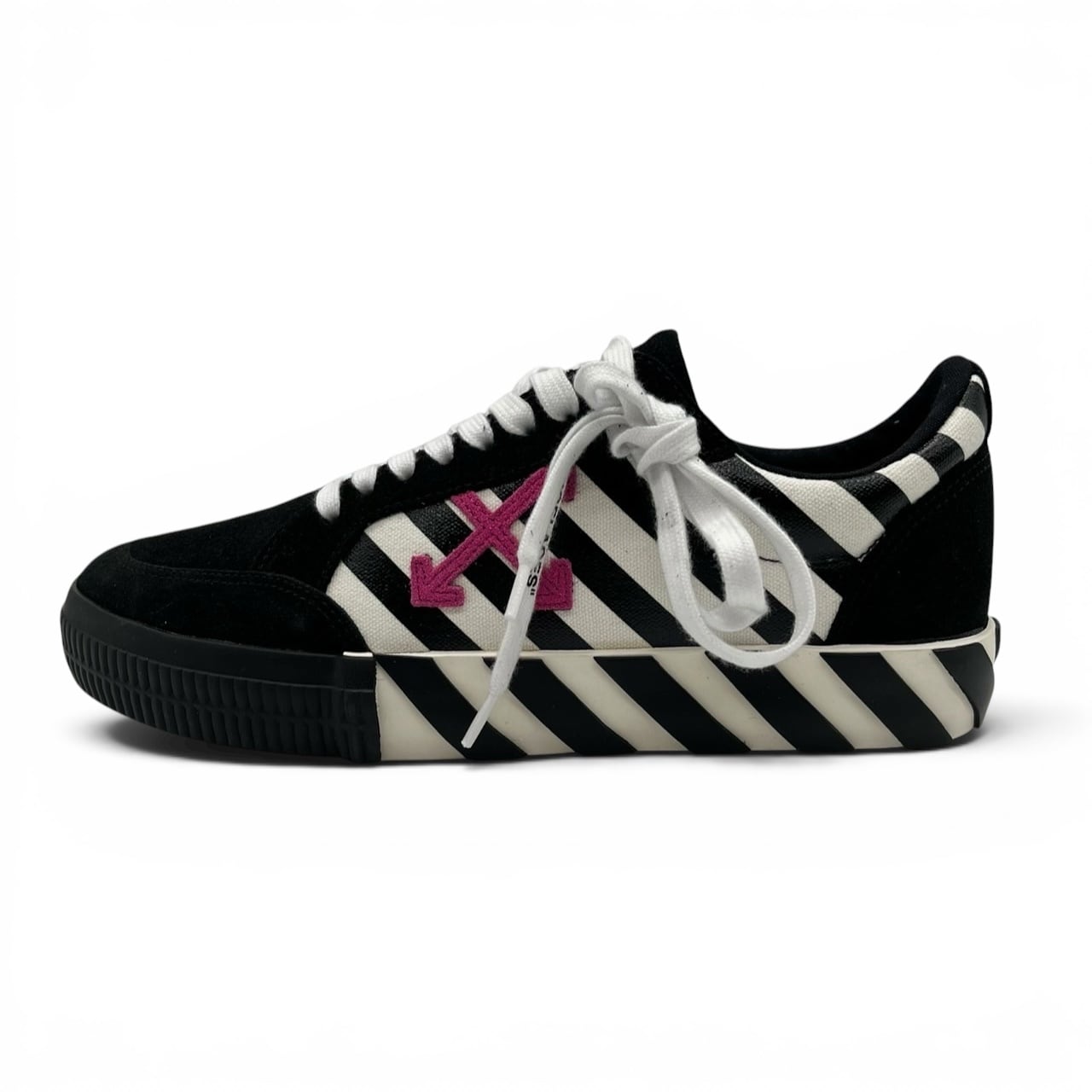 OFF WHITE DIAG LOW VULCANIZED SHOES / オフホワイト キャンバス