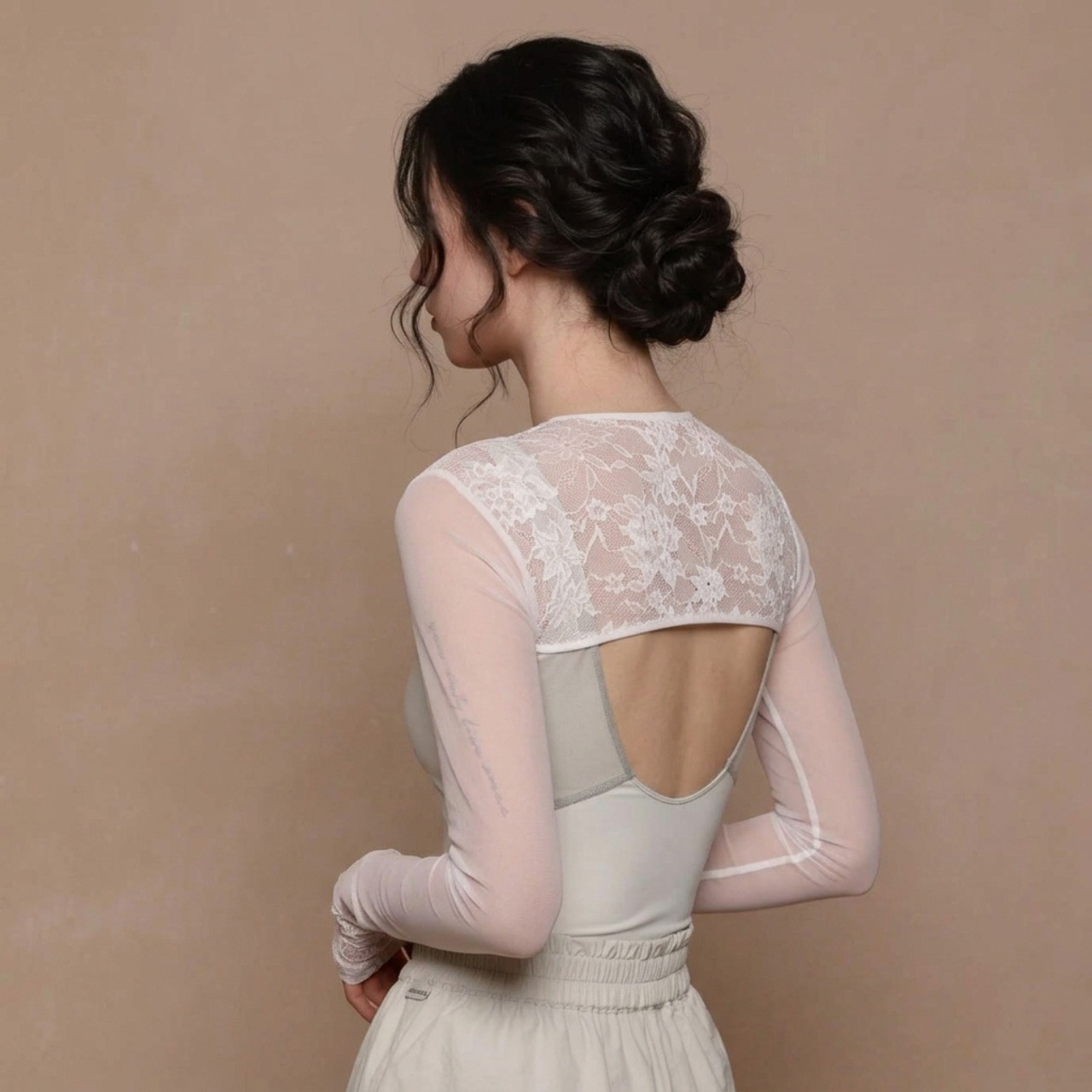 ノースリーブ カラーブロック レオタード L1381