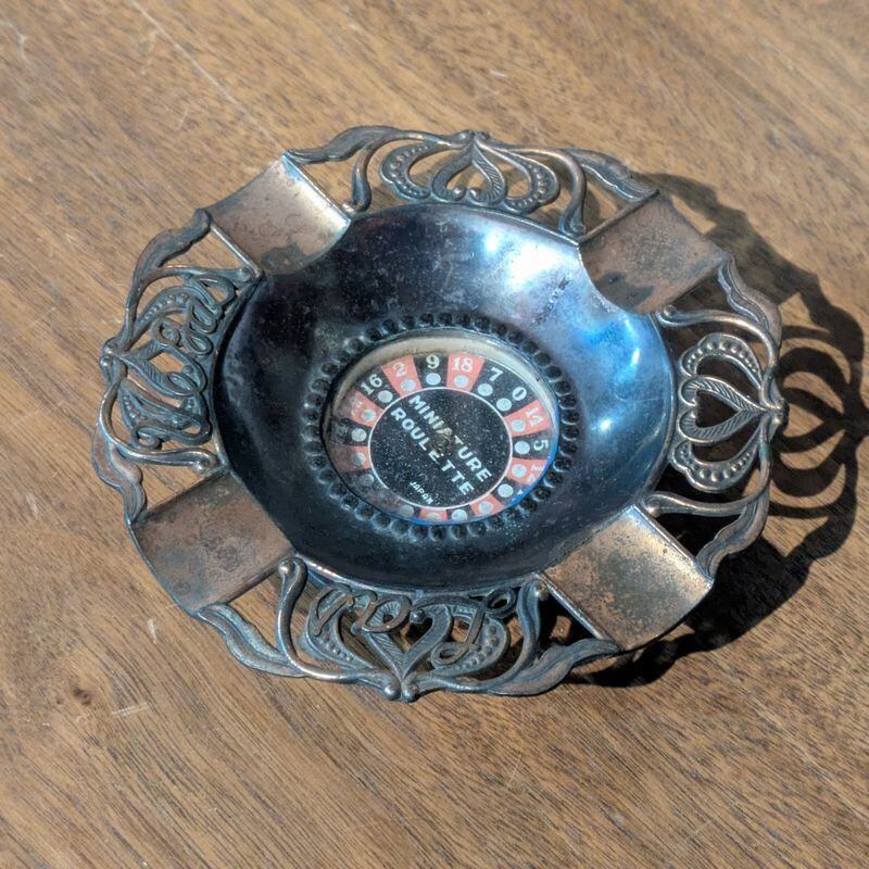 VINTAGE 50~60s JAPAN製 灰皿 ルーレット 銅製 USED