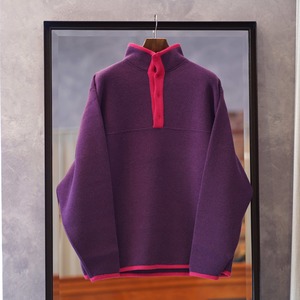 HERILL (へリル) 23AW "Duofold Double Layer Pullover" -Purple-