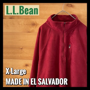 【L.L.Bean】フリース ハーフジップ プルオーバー XL アメリカ古着