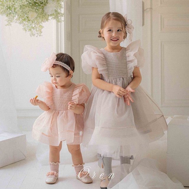 【1/27〆予約】<OREN>  Serena pintuck organza dress