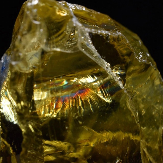 虹入り！シエラネバダ産 アンダラクリスタル原石 セレスチャルイエロー＆ロイヤルブルーバイカラー