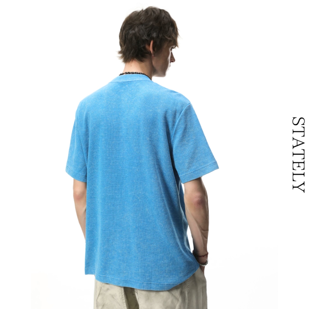 Shadow Text ワッフルTee/2color_T208・画像9