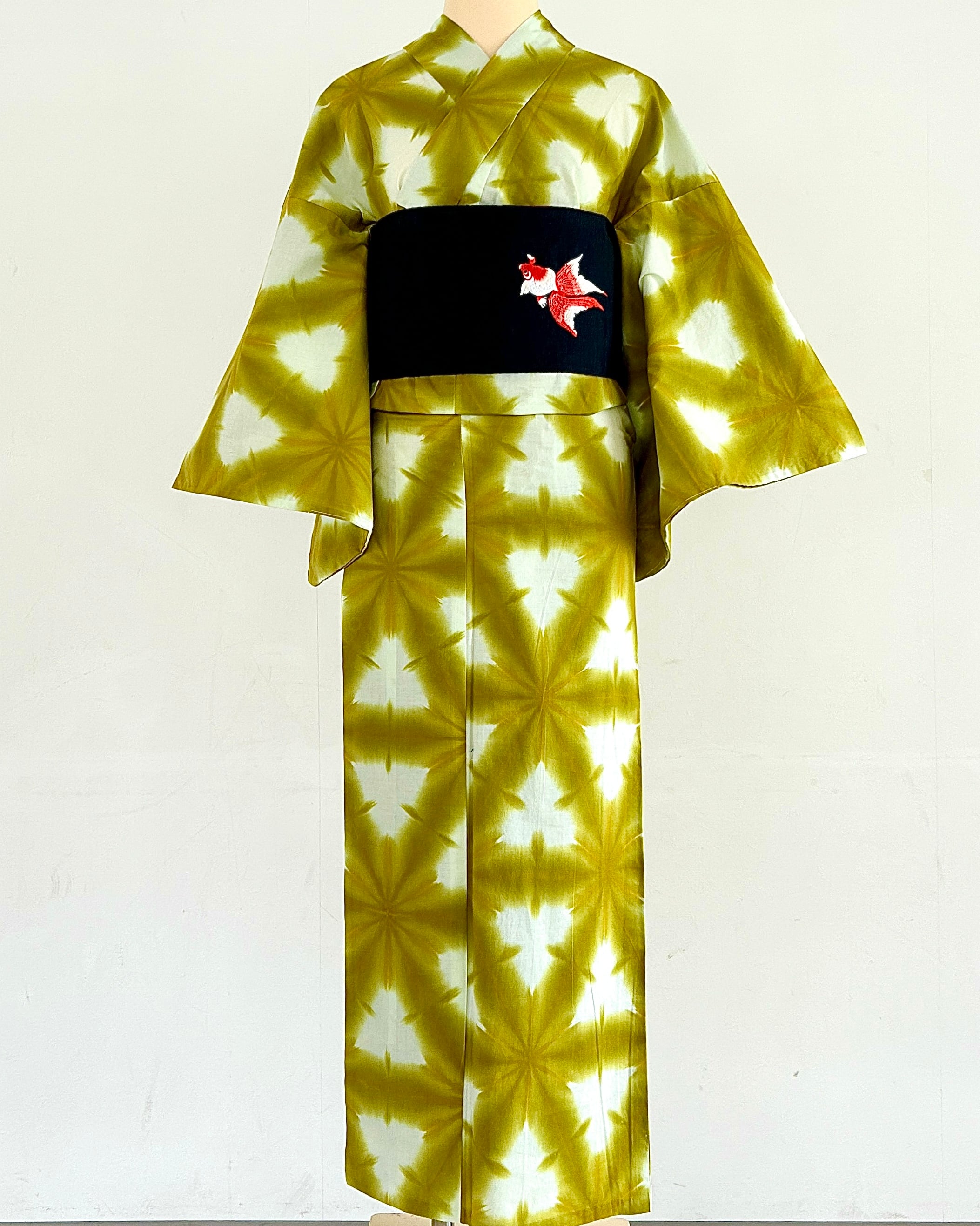 板締め絞り浴衣*雪花絞り*浴衣