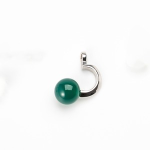 SMS1-green  グリーンカルセドニー　ピアスジャケットのみ
