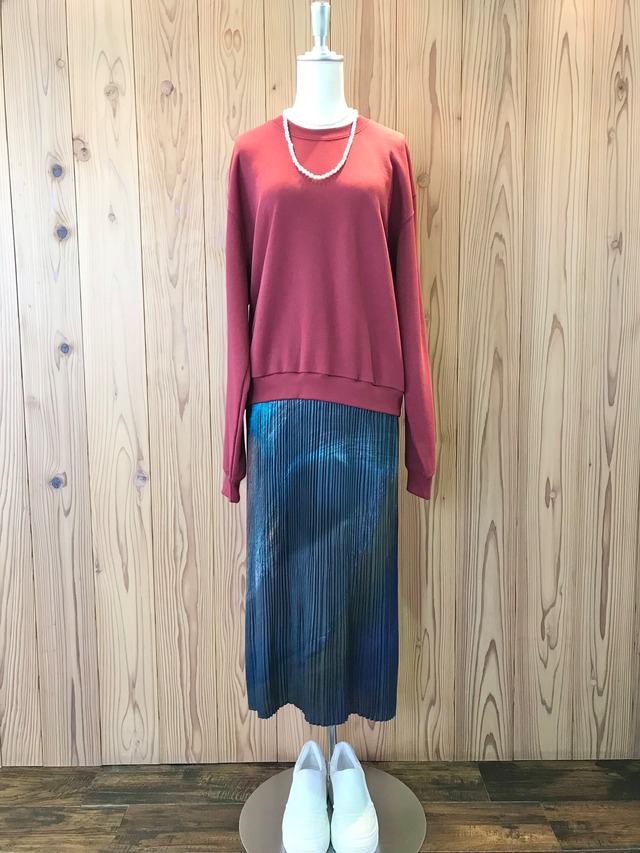 【IN-PROCESS Tokyo】エコーズプリンテッドプリーツスウェットワンピース