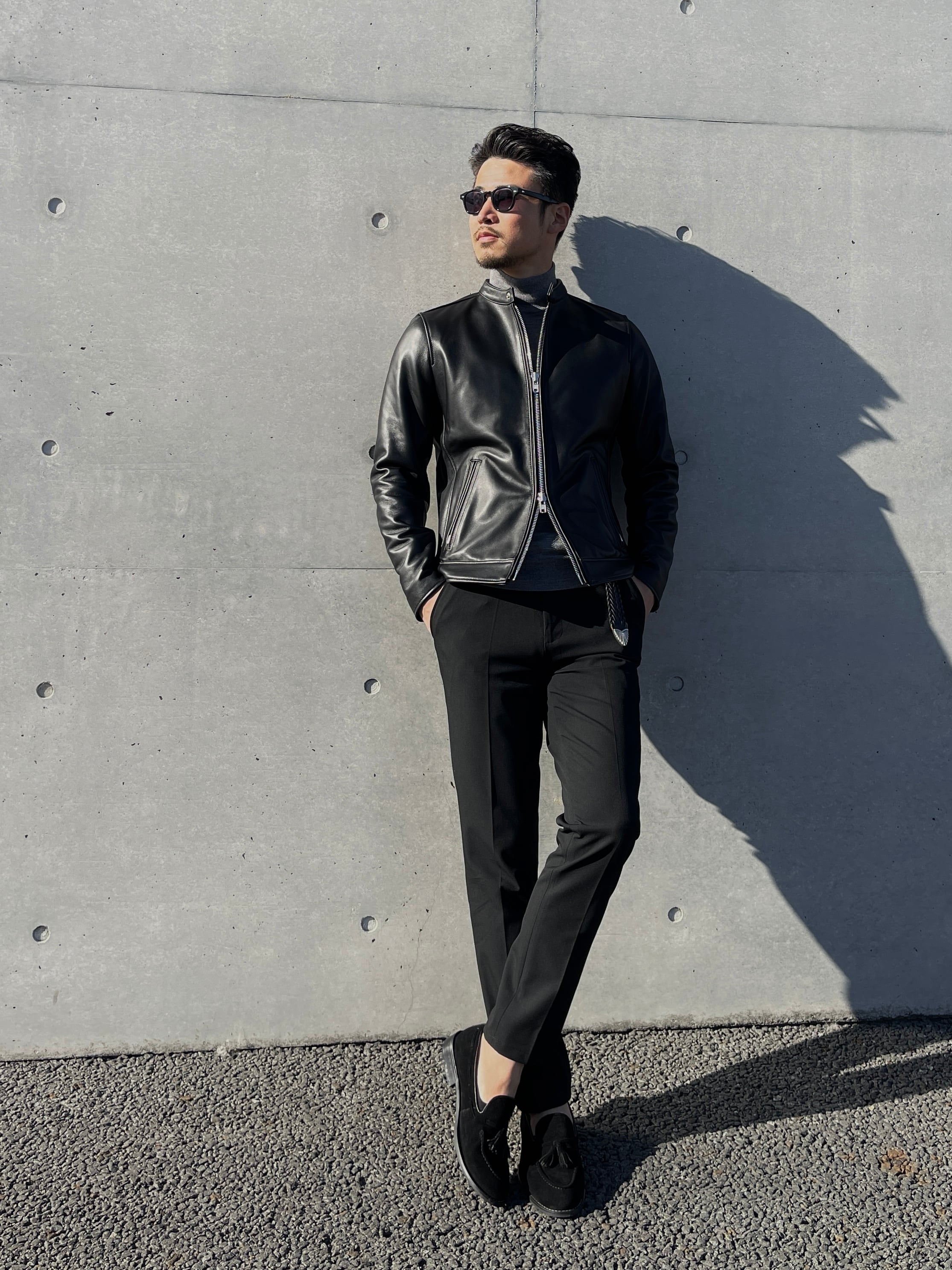 高品質】ラムレザーシングルライダース | Wide Range