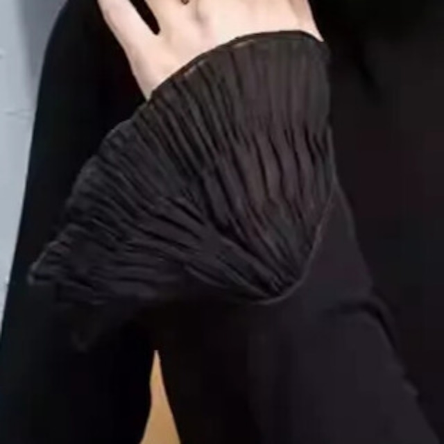 フリル ハイネック ロングスリーブ ダンスカットソー ds1099