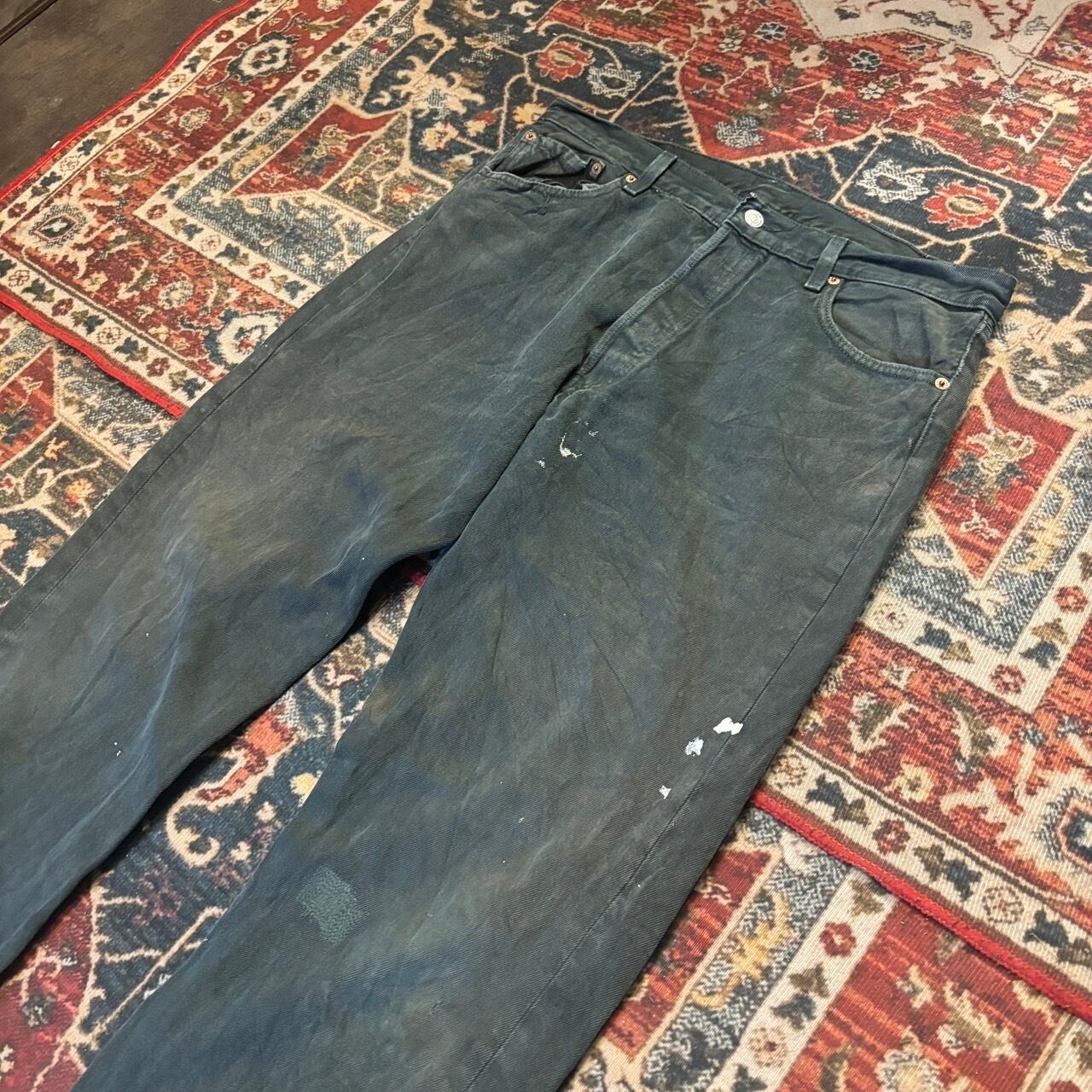 90s Levi's USA製 501 グリーン デニムパンツ W36 L34 W88cm