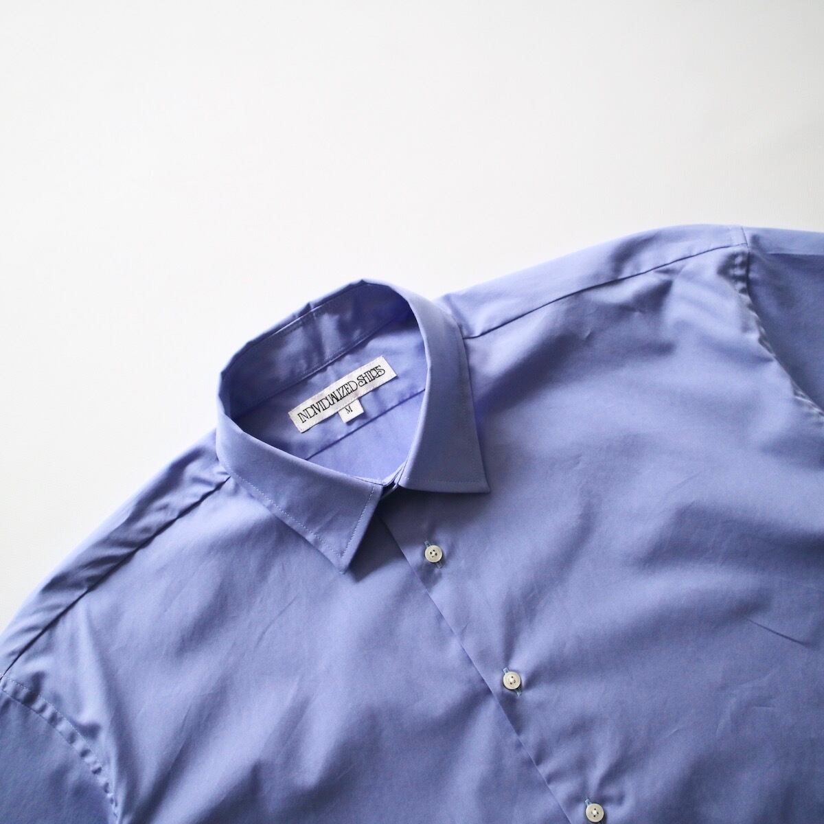 【INDIVIDUALIZED SHIRTS インディビジュアライズドシャツ】 - EXCLUSIVE- POPLIN 80'S OVERSIZED  HALF SLEEVE SHIRT エクスクルーシブコットンポプリンオーバーサイズハーフスリーブシャツ B91BBO/D69WBO (2COLORS) 