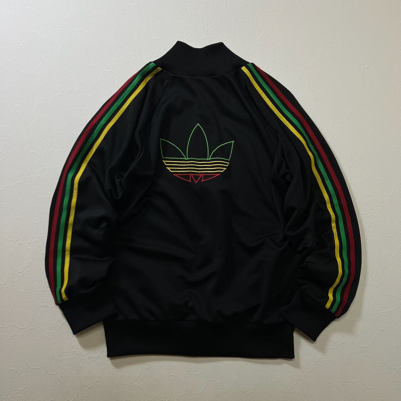 90s adidas トレフォイル バック刺繍 ラスタカラー ジャージ トラック