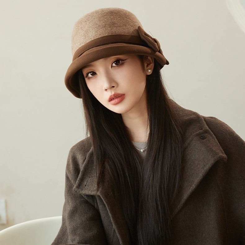 レディース 秋冬 キャスケット ウールハット 帽子 ウールハット ウール