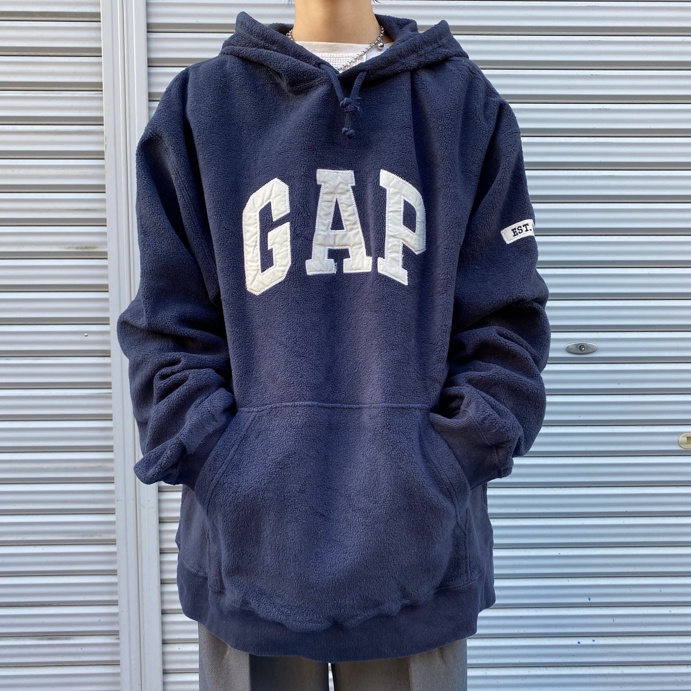 Old GAP コットン プルオーバー ネイビー M 90s