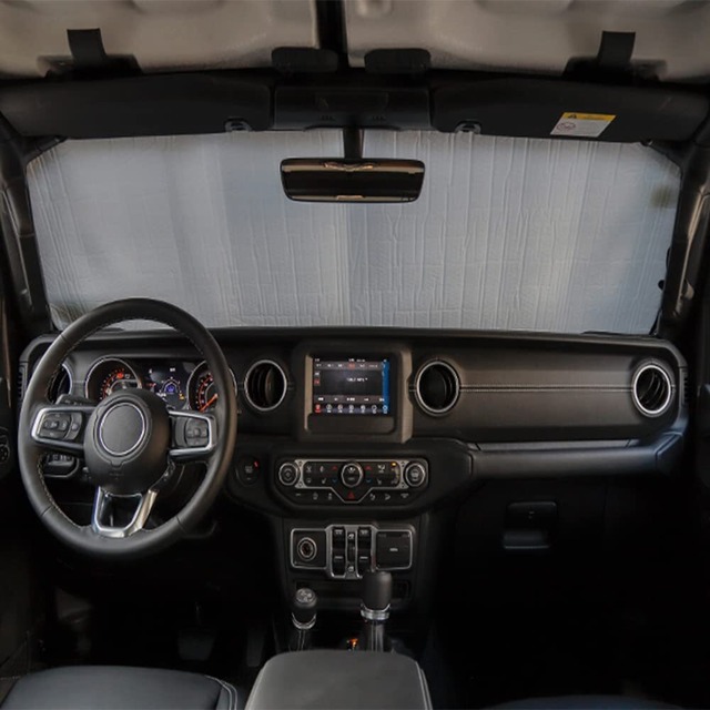 YOCTM サンシェード ジープ ラングラー JL JT 2018 2019 2020 2021 2022 2023 フロントガラス 遮光 日よけ ブロックシェード 断熱シート