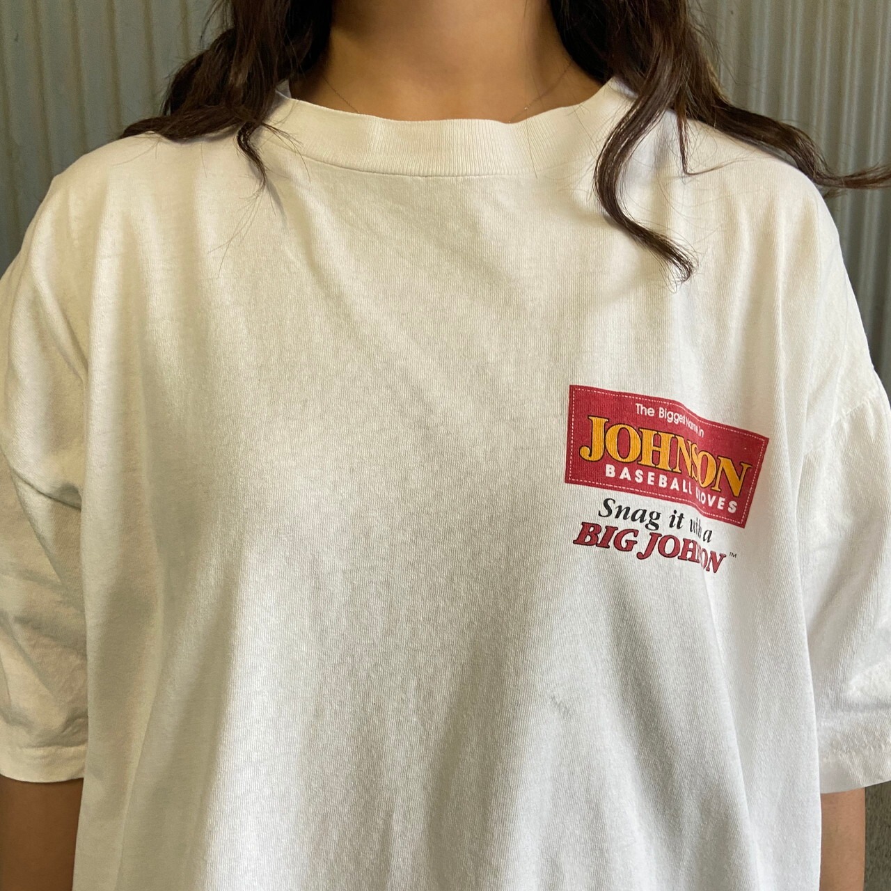 ビッグサイズ 90年代 USA製 BIG JOHNSON エロ バックプリントTシャツ 