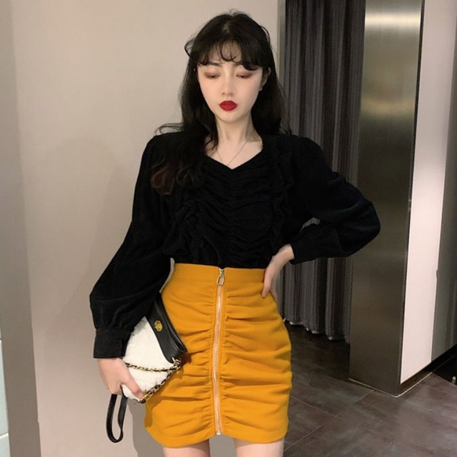 スプリングオータムスリムトップス スカート レディース ロング 春物 秋物 YY-ファッション87439111870