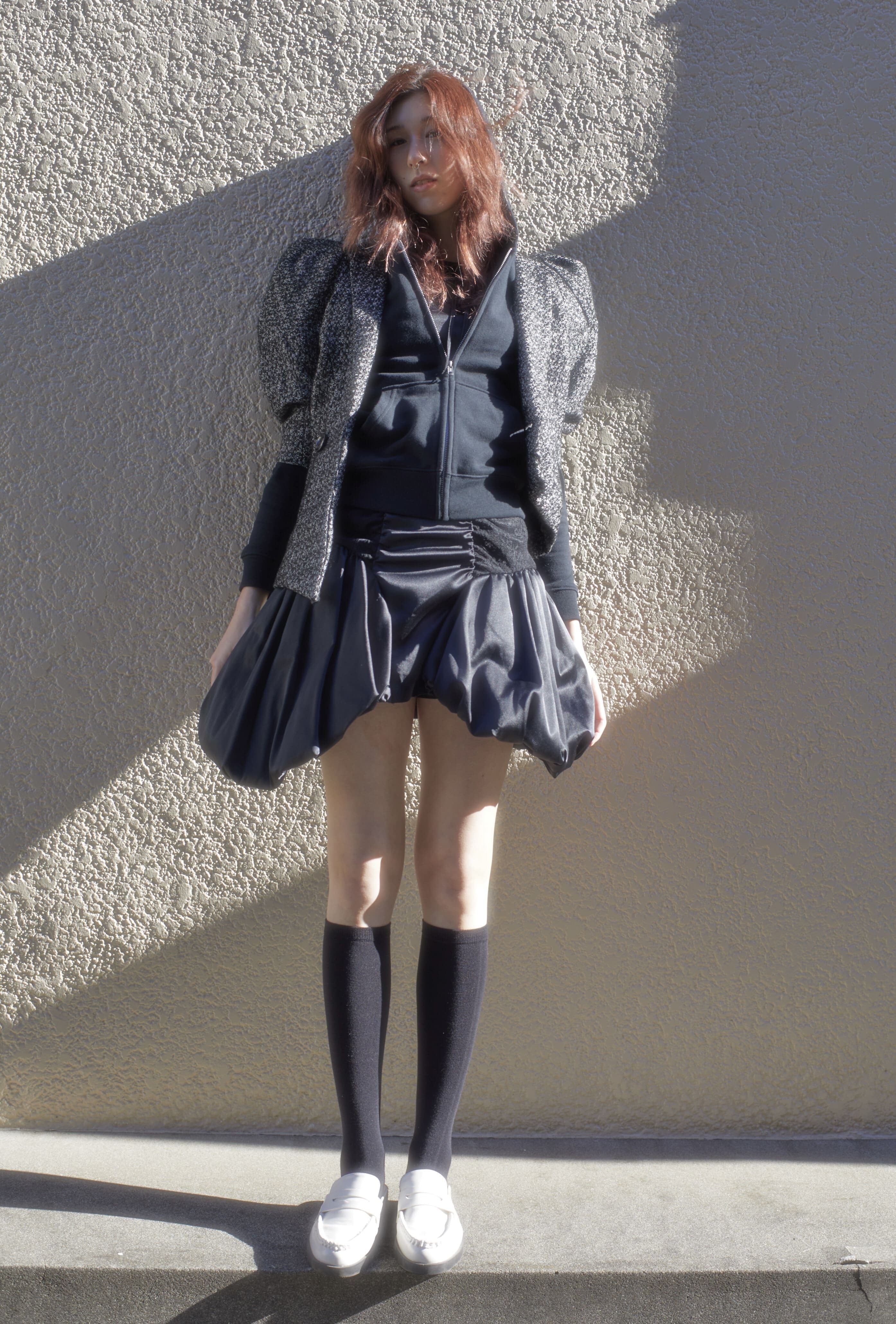 Rhinestone Tinyfit Hoodie - Black