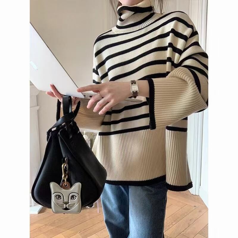 ボーダータートルニット　AJ1079-871