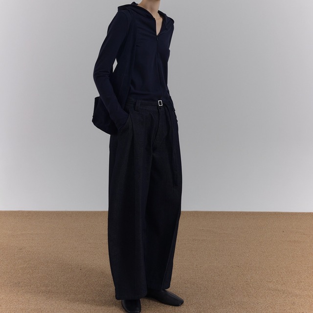 ベルト付バルーンワイドデニム 1color MPA0215