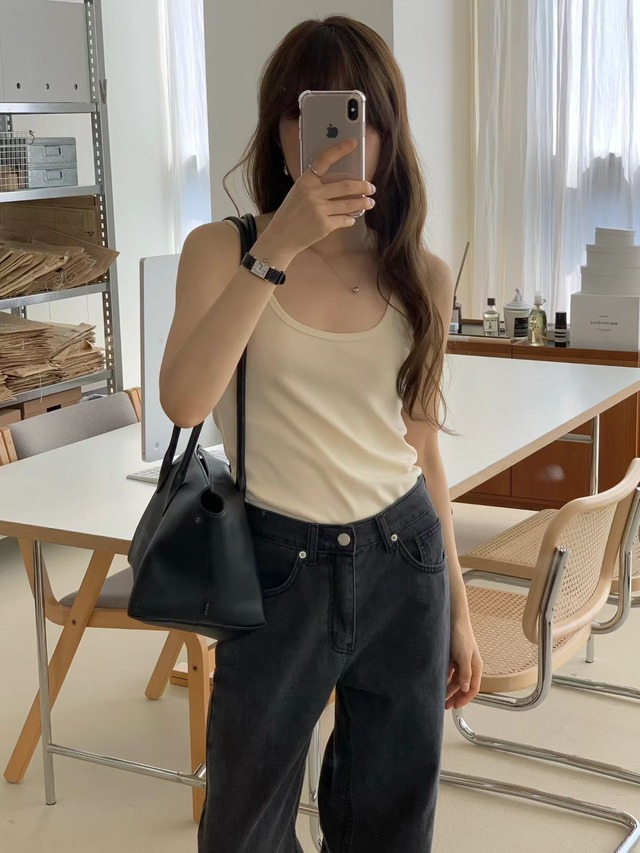 (OUNCE) summer black washing denim