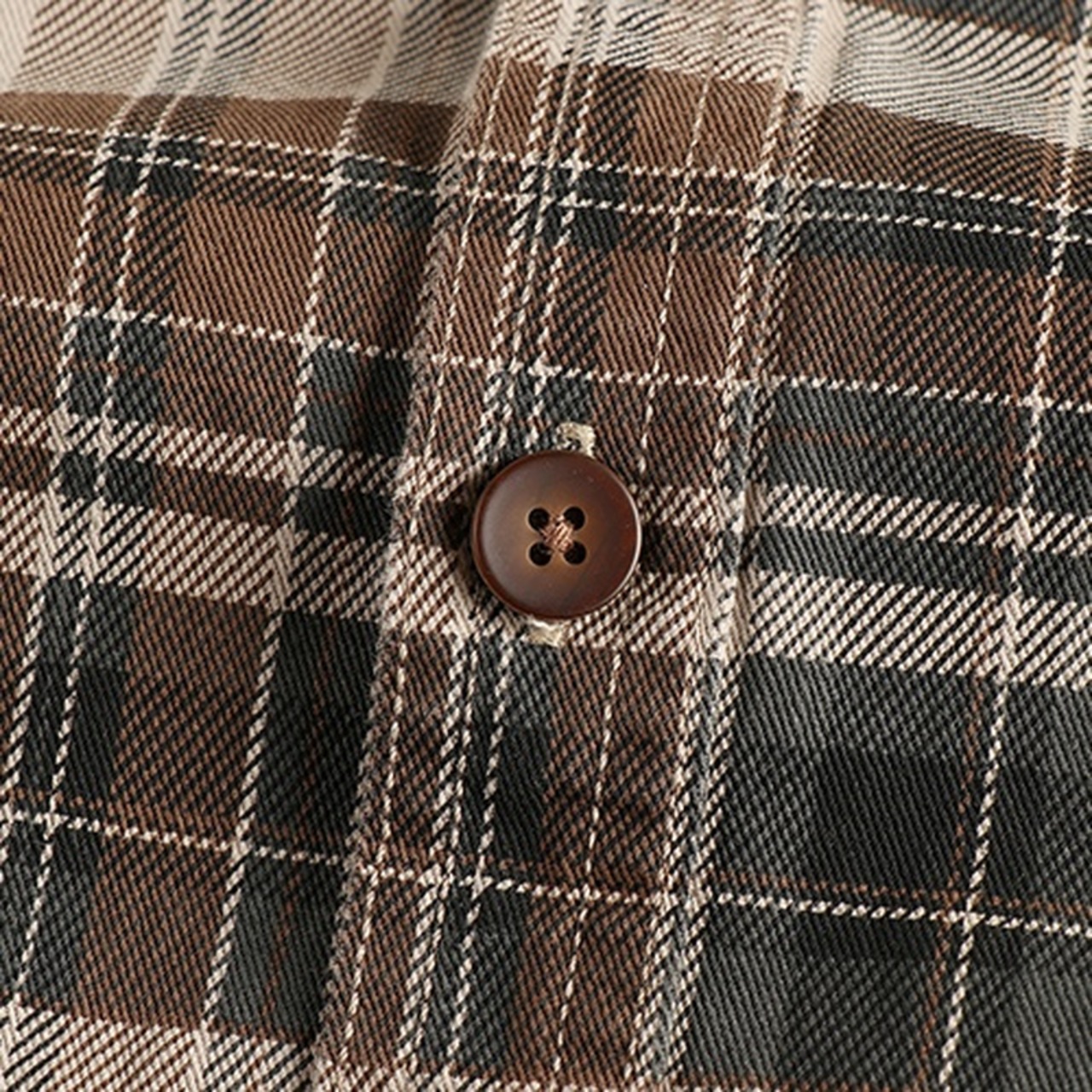 Checked Pattern Button-Down Collar Shirt ◇3color H0480