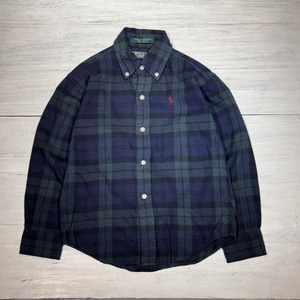 KIDS Vintage /  Ralph Lauren Check Shirt (Green)【7T】