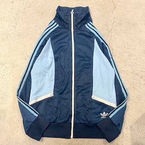 1970-80s adiads TRACK JACKET NAVY / BLUE 斜めジップ