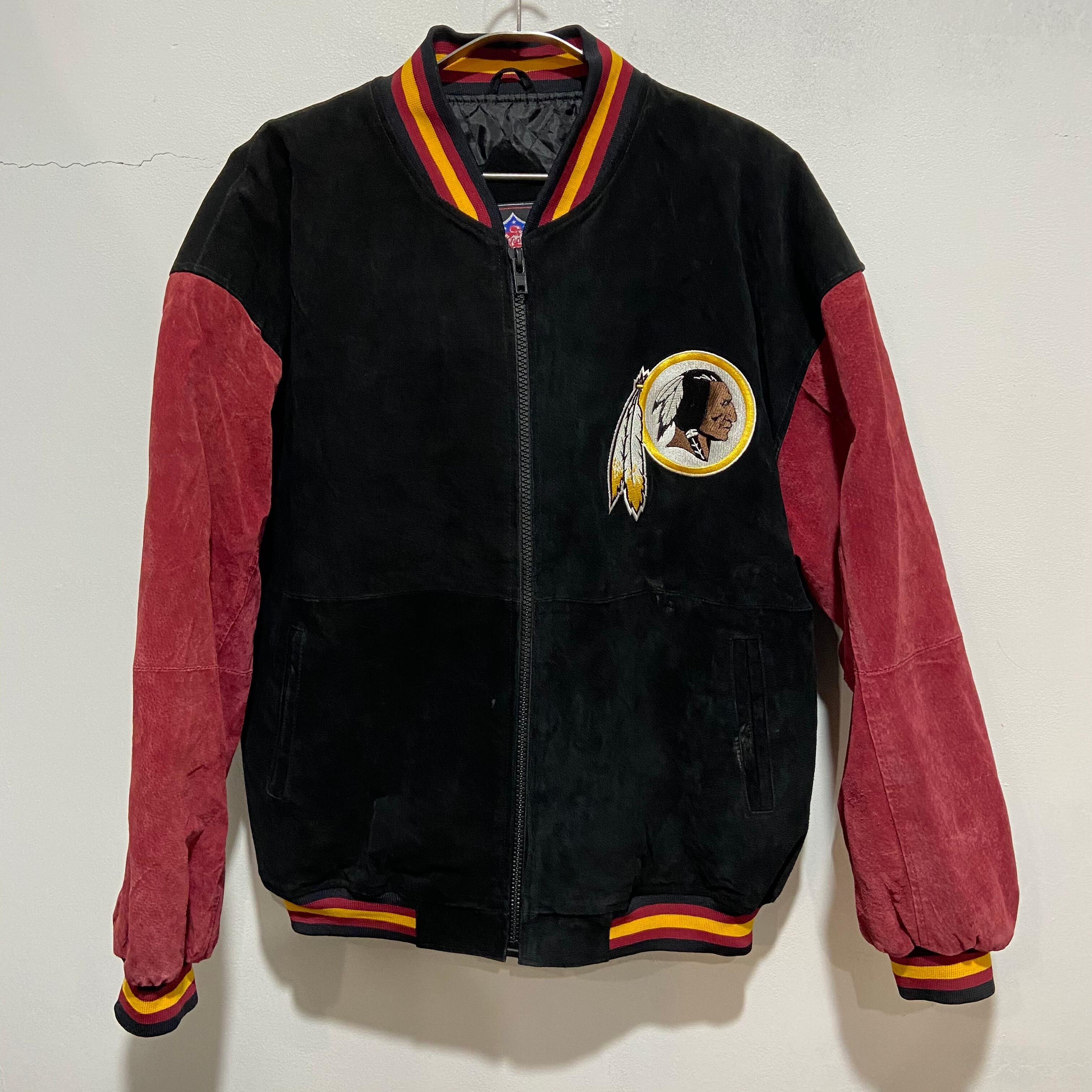 送料無料』90s ワシントンレッドスキンズ スエードブルゾン M NFL  